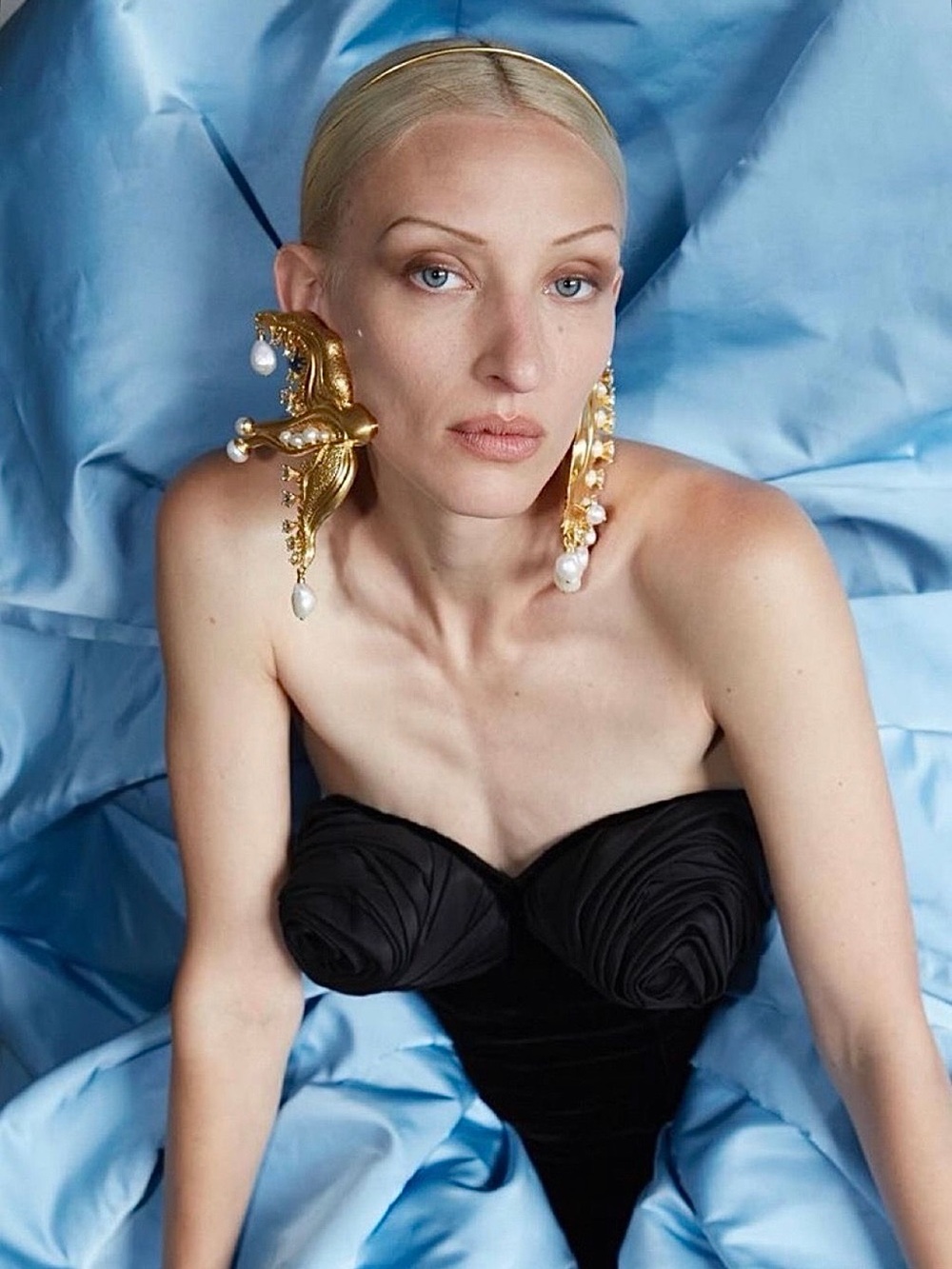 Schiaparelli Style Surrealist Dove Earrings